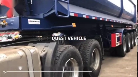 Aggregate 45cbm 80 Tons 4 Axles U-Shape Dump Truck Trailers /Tipper Semi Trailer