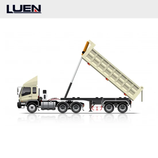 Hot Sale 3axle Dump Tipper Cargo Flatbed Heavy Truck Semi Trailer