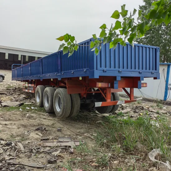 Factory Customzied 30/40tons Drop Sides Side Wall 3/4/5 Axles Semi Trailer for Sale