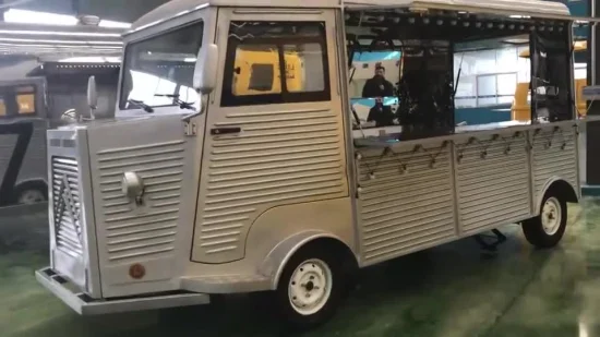 Electric Street Fast Food Cart Ice Cream Vending Truck Mobile Vintage Car Hot Dog Kitchen Trailer Van
